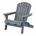 Fotel ogrodowy Adirondack 83 x 80 x 98 cm drewniany szary z regulowanym oparciem